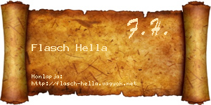 Flasch Hella névjegykártya