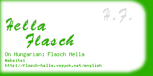 hella flasch business card